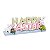 Decoração de Mesa Placa Feliz Páscoa Colorido  - 10cm x 30cm x 5cm - 1 unidade - Cute Family - Cromus Páscoa - Rizzo Emb - Imagem 1