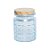 Pote de Vidro Azul Pastel Quadriculado P - 12x8x8cm - Linha Drops - Cromus Páscoa - Rizzo Embalagens - Imagem 1