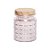 Pote de Vidro Rosa Pastel Quadriculado P - 12x8x8cm - Linha Drops - Cromus Páscoa - Rizzo Embalagens - Imagem 1