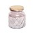 Pote de Vidro Rosa Pastel Losango M - 15x10x10cm - Linha Drops - Cromus Páscoa - Rizzo Embalagens - Imagem 1