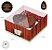 Caixa New Practice Meio Ovo com Bombons Chocolate Listras Vermelho 100g 18,5x17,5x8cm - 06 unidades - Cromus Páscoa - Rizzo Embalagens - Imagem 2