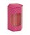 Caixa Sextavada para Ovos de 250g a 350g 11x15x9cm Poá com Visor Pink - 10 unidades - Cromus Páscoa - Rizzo Embalagens - Imagem 1