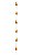 Cordão com Cenouras - 110cm x 4cm x 4cm - Cromus Páscoa - Rizzo Embalagens - Imagem 1
