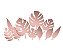 Folhagens Metalizadas Sortidas Rose Gold - Festa OH Baby Girl - 10 unidades - Cromus - Rizzo Festas - Imagem 1