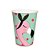 Copo de Papel 240ml - Festa Tropical Flamingo - 08 unidades - Cromus - Rizzo Festas - Imagem 1