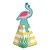 Caixa Cone com Aplique - Festa Tropical Flamingo - 08 unidades - Cromus - Rizzo Festas - Imagem 1