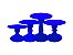 Boleira Mosaico - Liso - Azul Bic - Tamanhos  P, M, G e GG - 01 Unidade - Só Boleiras - Rizzo Festas - Imagem 1