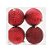Kit Bolas Texturizadas Vermelho 10cm - 04 unidades - Cromus Natal - Rizzo Embalagens - Imagem 1