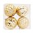 Kit Bolas Texturizadas Dourado 10cm - 04 unidades - Cromus Natal - Rizzo Embalagens - Imagem 1