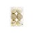 Kit Bolas Texturizadas Dourado 8cm - 06 unidades - Cromus Natal - Rizzo Embalagens - Imagem 1