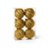 Kit Bolas Texturizadas Glitter Dourado 8cm - 06 unidades - Cromus Natal - Rizzo Embalagens - Imagem 1
