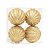 Kit Bolas Texturizadas Glitter Dourado 10cm - 04 unidades - Cromus Natal - Rizzo Embalagens - Imagem 1