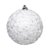 Kit Bola Nevada Glitter Branco 8cm - 06 unidades - Cromus Natal - Rizzo - Imagem 1