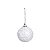 Kit Bola Nevada Glitter Branco 5cm - 06 unidades - Cromus Natal - Rizzo Embalagens - Imagem 1