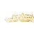 Fita Folhas Marfim Ouro 6,3cm - 01 unidade 9,14m - Cromus Natal - Rizzo Embalagens - Imagem 1