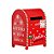 Caixa de Correio em Metal Natal Vermelho 19cm - 01 unidade - Cromus Natal - Rizzo Embalagens - Imagem 1
