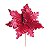 Flor de Natal Poinsettia Vermelho Cabo Curto - 01 unidade - Cromus Natal - Rizzo Embalagens - Imagem 1