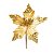 Flor de Natal Poinsettia Ouro Cabo Curto - 01 unidade - Cromus Natal - Rizzo Embalagens - Imagem 1