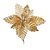 Flor de Natal Poinsettia Cabo Curto  Ouro  - 01 unidade - Cromus Natal - Rizzo Embalagens - Imagem 1