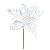 Flor de Natal Poinsettia Branco com Cabo Curto - 01 unidade - Cromus Natal - Rizzo Embalagens - Imagem 1