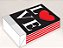 Caixa Divertida para 6 doces Love Ref. 1061 - 10 unidades - Erika Melkot Rizzo Embalagens - Imagem 1