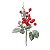 Pick Natal Folhas e Frutas Vermelho/Verde - 01 unidade - Cromus Natal - Rizzo Embalagens - Imagem 1