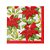 Guardanapo de Papel Natal Poinsettia 32,5cm - 20 folhas - Cromus Natal - Rizzo Embalagens - Imagem 1