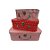 Kit Maleta Texturizado Vermelho - 03 Unidades - Rizzo Embalagens - Imagem 1