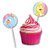 Pick p/ Docinhos Festa Galinha Pintadinha Candy - 8 unidades - Festcolor - Rizzo Festas - Imagem 1