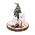 Raposa Branca no Tronco com Pinheiro 27cm - 01 unidade - Cromus Natal - Rizzo Embalagens - Imagem 1