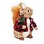 Esquilo Sentado Camisa Xadrez 21cm - 01 unidade - Cromus Natal - Rizzo Embalagens - Imagem 1
