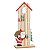 Casinha Noel na Escada Em Madeira 30cm - 01 unidade - Cromus Natal - Rizzo Embalagens - Imagem 1