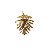 Pinha Glitter Ouro 4cm - 01 unidades - Cromus Natal - Rizzo Embalagens - Imagem 1
