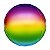Balão Metalizado 20" Esfera Degradê Arco-íris - Mundo Bizarro - Rizzo festas - Imagem 1