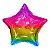 Balão Metalizado 20" Estrela Degradê Arco-íris - Mundo Bizarro - Rizzo festas - Imagem 1