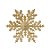 Enfeite para Pendurar Floco de Neve Ouro 15cm - 06 unidades - Cromus Natal - Rizzo Embalagens - Imagem 1