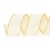 Fita Aramada Marfim e Ouro 6,3cm x 9,14m - 01 unidade - Cromus Natal - Rizzo Embalagens - Imagem 1