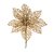 Flor Cabo Curto Poinsettia com Glitter Nude 15cm - 01 unidade - Cromus Natal - Rizzo Embalagens - Imagem 1