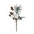 Pick Folhas e Frutas Brancas Nevadas e Pinha 15cm - 01 unidade - Cromus Natal - Rizzo Embalagens - Imagem 1