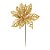 Flor Poinsettia com Glitter Ouro 20cm - 01 unidade - Cromus Natal - Rizzo Embalagens - Imagem 1