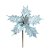 Flor Cabo Curto Poinsettia Azul Claro Veludo 20cm - 01 unidade - Cromus Natal - Rizzo Embalagens - Imagem 1