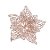 Flor Poinsettia Glitter Rose Gold 20cm - 01 unidade - Cromus Natal - Rizzo Embalagens - Imagem 1