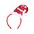 Tiara com Gorro Noel Vermelho e Branco HoHoHo - 01 unidade - Cromus Natal - Rizzo Embalagens - Imagem 1