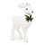 Rena Branca em Pé com Enfeite no Pescoço 61cm - 01 unidade - Bariloche - Cromus Natal - Rizzo Embalagens - Imagem 1