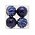 Kit Bolas Gomos Lisa Azul Marinho 10cm - 04 unidades - Cromus Natal - Rizzo Embalagens - Imagem 1