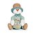 Boneco de Neve Sentado com Saco de Presente 25cm - 01 unidade - Neo Mint - Cromus Natal - Rizzo Embalagens - Imagem 1