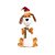 Noel e Cachorro com Movimento Vermelho 36cm - 01 unidade - Cromus Natal - Rizzo Embalagens - Imagem 1
