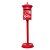 Caixa Correio Decorativa Vermelho 123cm - 01 unidade - Wonderland - Cromus Natal - Rizzo Embalagens - Imagem 1