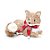 Raposa Crespinha Cachecol Xadrez Bege e Vermelho 25cm - 01 unidade - Cromus Natal - Rizzo Embalagens - Imagem 1