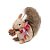 Esquilo Crespinho Laço Xadrez Bege e Vermelho 20cm - 01 unidade - Cromus Natal - Rizzo Embalagens - Imagem 1